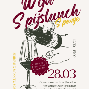Wijn Spijs: Spaanse Wijnlunch restaurant Badhuis 28-03-2026